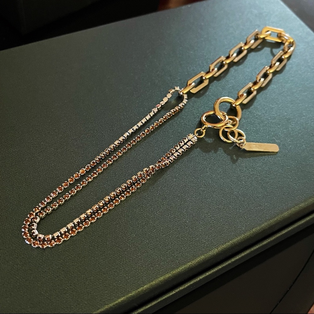 ✨Justine Clenquet Silver and Gold Jean Chain Choker